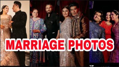 CONGRATULATIONS: Film producer Nidhi Dutta & filmmaker Binoy Gandhi tie the knot, Suniel Shetty, Raveena Tandon, Manish Malhotra & Sonu Nigam attend grand wedding