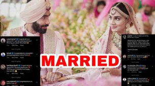 CONGRATULATIONS: Jasprit Bumrah & Sanjana Ganesan are now married, Virat Kohli, Shikhar Dhawan, Hardik Pandya, Suresh Raina, KL Rahul & Yuzvendra Chahal react