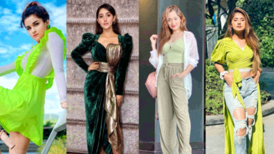 Count on Avneet Kaur, Ashnoor Kaur, Jannat Zubair, and Arishfa Khan: They clearly have a thing for brilliant shades of green