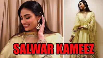 Cues From Athiya Shetty To Look Perfectly Traditional In Salwar Kameez