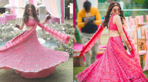 Day 3 Mehendi: Hansika Motwani looks resplendent & super cute in a gorgeous pink lehenga, netizens fall in love