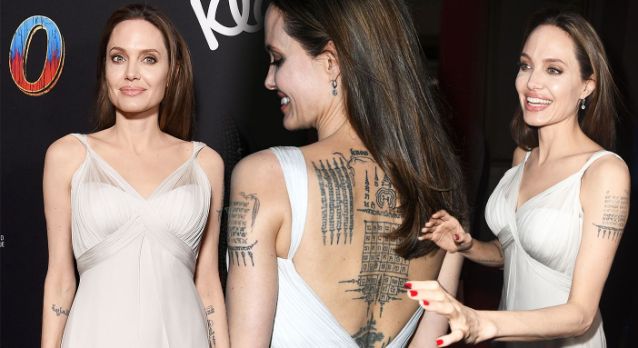 3 Times When Angelina Jolie Flaunted Her Back Tattoo - 0