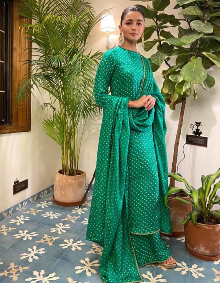 Deepika Padukone In A Mustard Suit or Alia Bhatt In Peacock Green Suit: Rate the Best Sabyasachi Suit? - 1