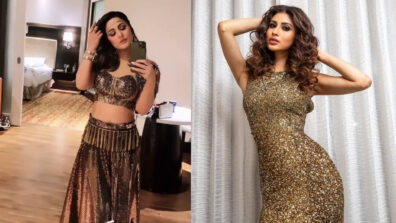 Desi Babe: Mouni Roy Vs Hina Khan: Who looks hotter in shimmery golden outfit? Vote Now