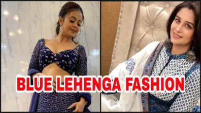 Devoleena Bhattacharjee In Navy Blue Embellished Lehenga Vs Dipika Kakar In Blue Printed Lehenga: Which Would You Prefer?