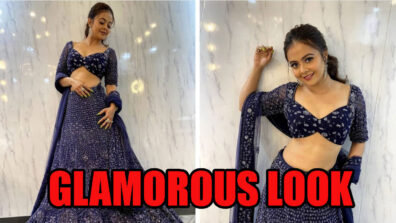 Devoleena Bhattacharjee Looks Glamorous In Embellished Navy Blue Lehenga For Bigg Boss 14 Finale, See Here