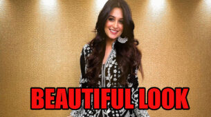 Dipika Kakar Looks Pretty In Black Outfit With Silver Thread Work