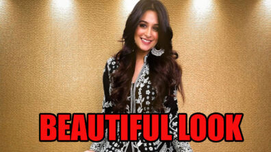 Dipika Kakar Looks Pretty In Black Outfit With Silver Thread Work