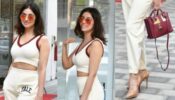 Divya Khosla Kumar In All White With Red Hand Bag Looks Fabulous