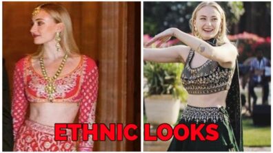 Elegant Looks Of Sophie Turner In India Ethnic Wear