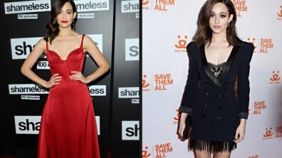 Emmy Rossum In Red Dresses Vs Black Dresses: In Which Outfit She Blends Perfectly?