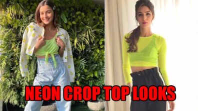 From Alia Bhatt To Kriti Sanon: Beauties Who Paired Their Outfits With Neon Crop Top