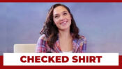 Gal Gadot Pretty Outdoor Looks In Checked Shirt With Simple White Tee Teamed With Denims