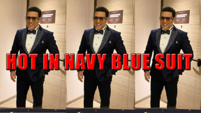 Govinda Looks Dashing In Navy Blue Blazer With Bow And Glasses