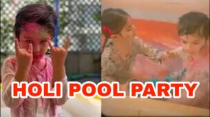 Happy Holi: Kareena Kapoor’s son Taimur Ali Khan & Soha Ali Khan’s daughter Inaaya enjoy ‘pool party’ together, fans melt in awe