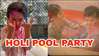 Happy Holi: Kareena Kapoor’s son Taimur Ali Khan & Soha Ali Khan’s daughter Inaaya enjoy ‘pool party’ together, fans melt in awe