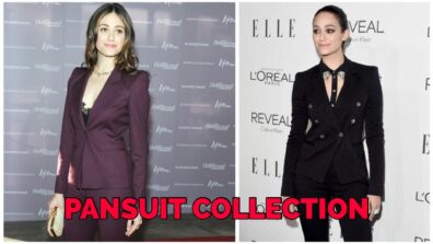 Have A Look At Emmy Rossum’s Pantsuit Collection