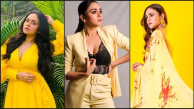 Have A Look At Pretty Collection Of Yellow Outfits By Amruta Khanvilkar