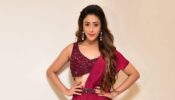 Hiba Nawab looks freaking hot in checkered blacks and grey mini dress with cape sleeves