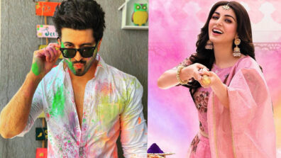 Holi chemistry: Why is Dheeraj Dhoopar laughing out loudly at Shraddha Arya in public?