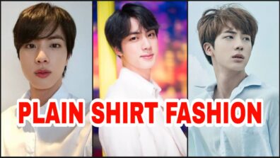 Hot Looks Of BTS Jin In Plain Shirt Looks