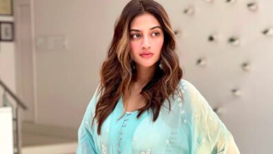 Hottie Nusrat Jahan Transparent Blue Outfit, See Here