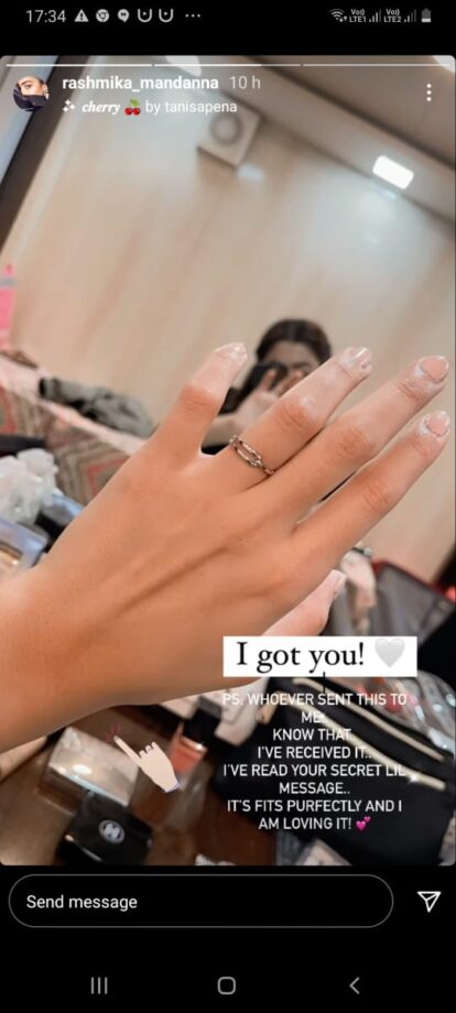 I got you: Rashmika Mandanna shares new adorable photo wearing a special ring, is she engaged? - 0