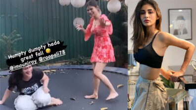 I will fall on you: Mouni Roy gets playful like a little kid on a trampoline, fans can’t handle her cuteness