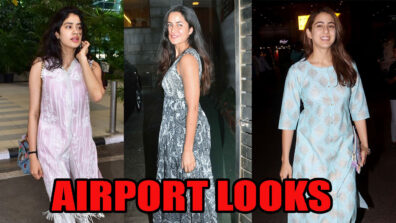 Inspiring Looks From Janhvi Kapoor To Katrina Kaif For Easy Breezy Kurta For Airport Looks