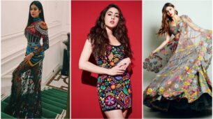 Janhvi Kapoor, Mouni Roy And Sara Ali Khan’s Boldest Statement In Multicolored Shimmery Outfits