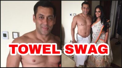 Jeene Ke Hai Char Din Is Back: Salman Khan caught on camera posing shirtless in a towel, fans get nostalgic about Mujhse Shaadi Karogi days