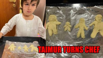 Kareena Kapoor Khan’s son Taimur turns chef, bakes family-shaped cookies