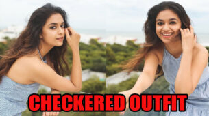 Keerthy Suresh Melting Netizens’ Hearts With Her Smile In Blue Checkered Outfit, See Here