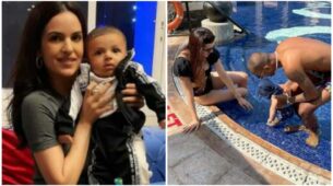 Hardik Pandya Enjoying With Son Agastya In Pool Looks Cute, See Picture