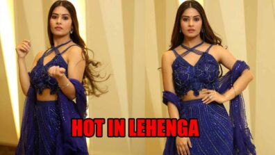 Krishna Mukherjee looks hot in blue lehenga, fans love it