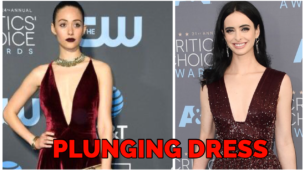 Krysten Ritter In Plunging Dress Vs Emmy Rossum In Plunging Dress: Whose Looks Make You Go Crazy?