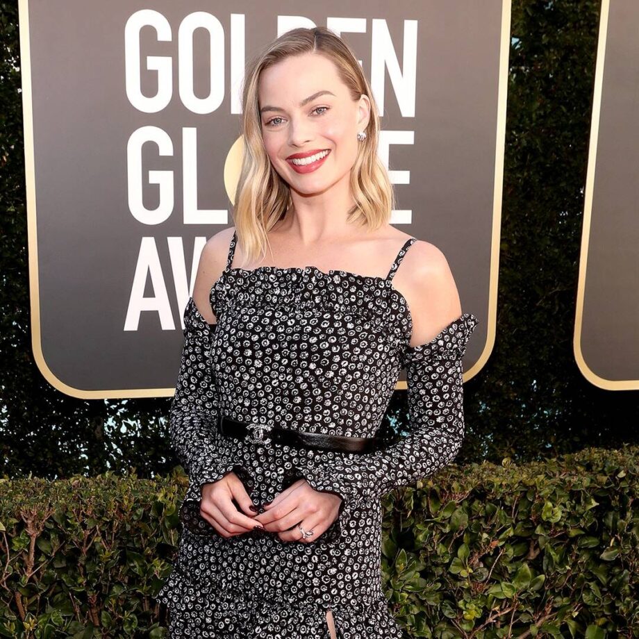 Margot Robbie Looked Stunning In Black Dress With High Leg Slit At 2021 Golden Globes, See Picture - 2