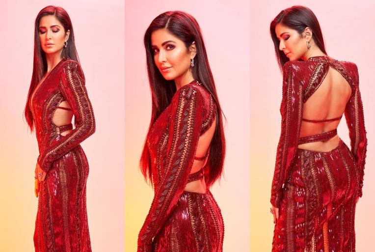 Katrina Kaif And Fatima Sana Sheikh Look Like Burning Fire In Red Backless Outfit - 0
