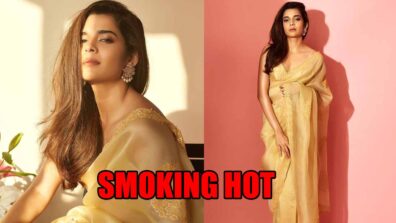 Mithila Palkar looks smoking hot in latest gold saree, fans love it
