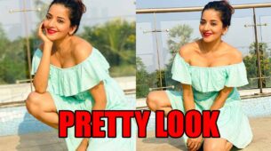 Monalisa looks pretty in an off-shoulder aqua dress, check pics