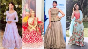 Monica Gill, Gurleen Chopra, Ihana Dhillon, Rubina Bajwa:  Punjabi Hot Actresses Who Donned the Lehenga Look
