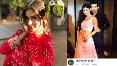 Mouni Roy looking ethereal in stunning red Plazzo Salwar Suit, Arjun Bijlani shares all hearts