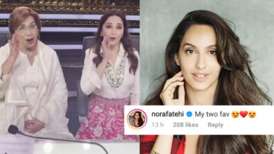 Mungda: Dancing Legends Helen & Madhuri Dixit groove together, Nora Fatehi comments, “My Two Fav”