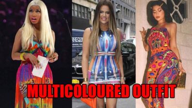 Nicki Minaj, Khloe Kardashian And Kylie Jenner’s Classy Hot Looks In Multicoloured Outfit