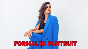 Niharika Konidela Looks Hot And Swaggy In Blue Pantsuit