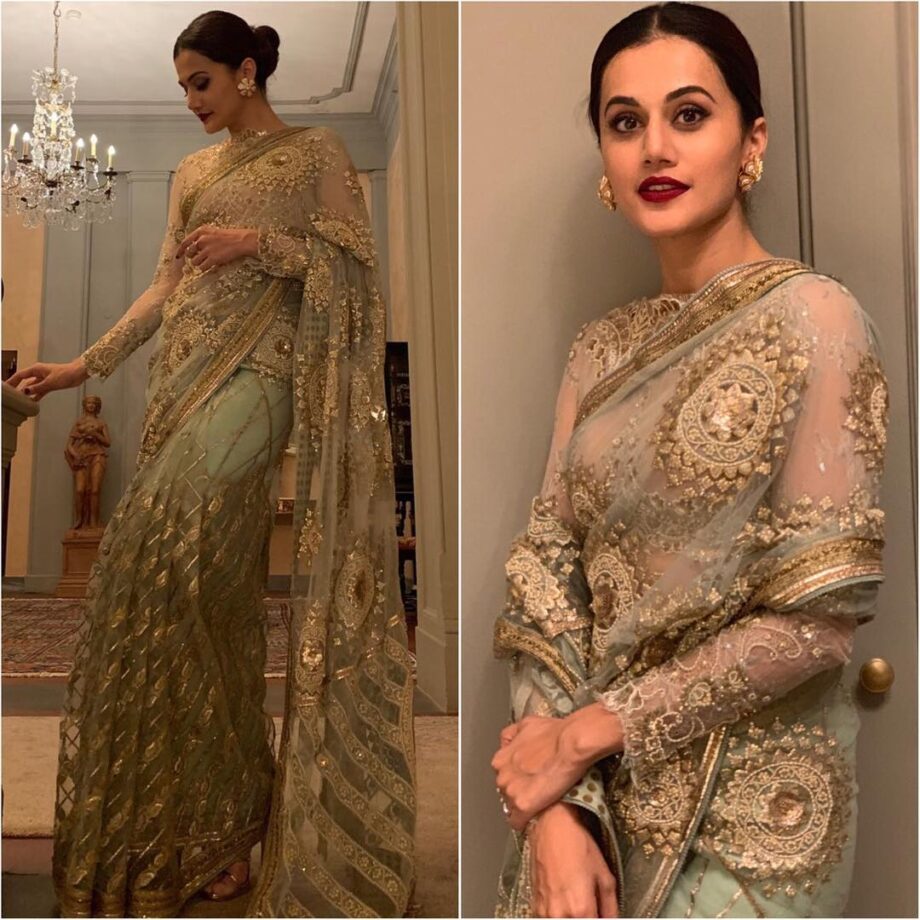 Pantsuit Vs Embellished Lehenga Vs Heavy Saree Vs Dhoti Kurta: Which Look Of Taapsee Pannu Is Striking Hot? Vote Here - 2