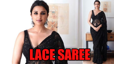 Parineeti Chopra, Bollywood Diva Looking Chic And Fashionable In Lace Saree