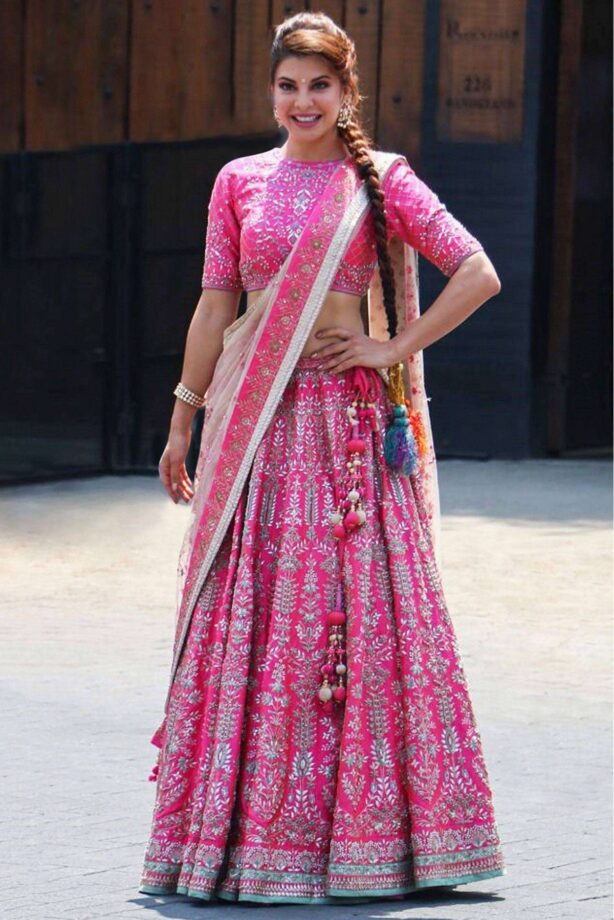 Parineeti Chopra In Printed Lehenga VS Jacqueline Fernandez In Pink Lehenga: Which Lehenga Would You Opt For? - 1