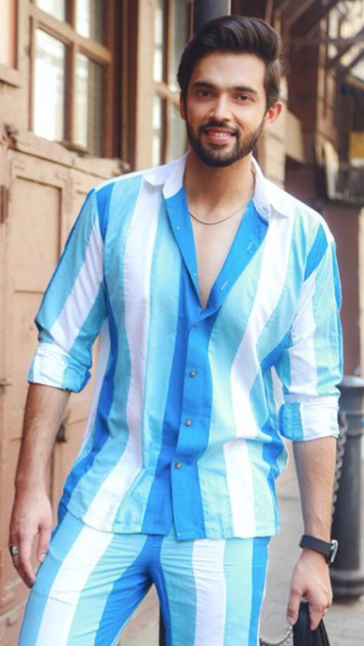 Easy Breezy! Parth Samthaan Looks Dapper In A Blue Striped Shirt And Pants - 3