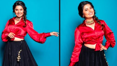 Prajakta Mali Looks Amazingly Gorgeous In Red Top With Black Skirt And Choker, See Pictures